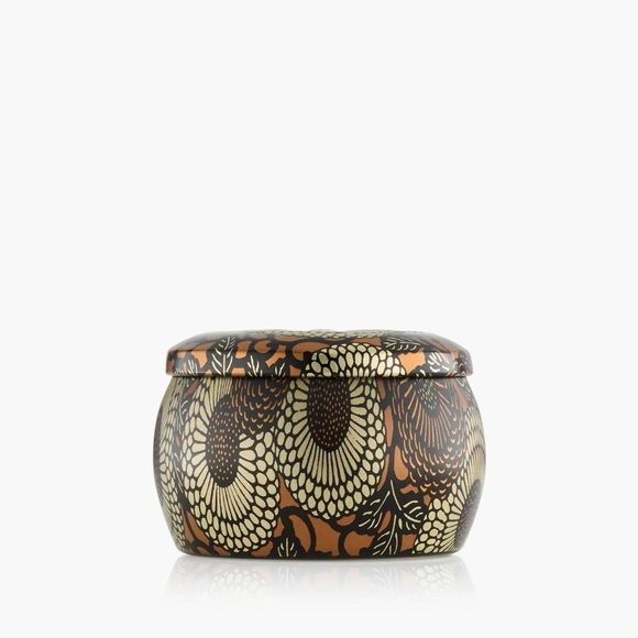 Voluspa Baltic Amber Candle with Black and Gold Floral Design - Picture 3 of 3